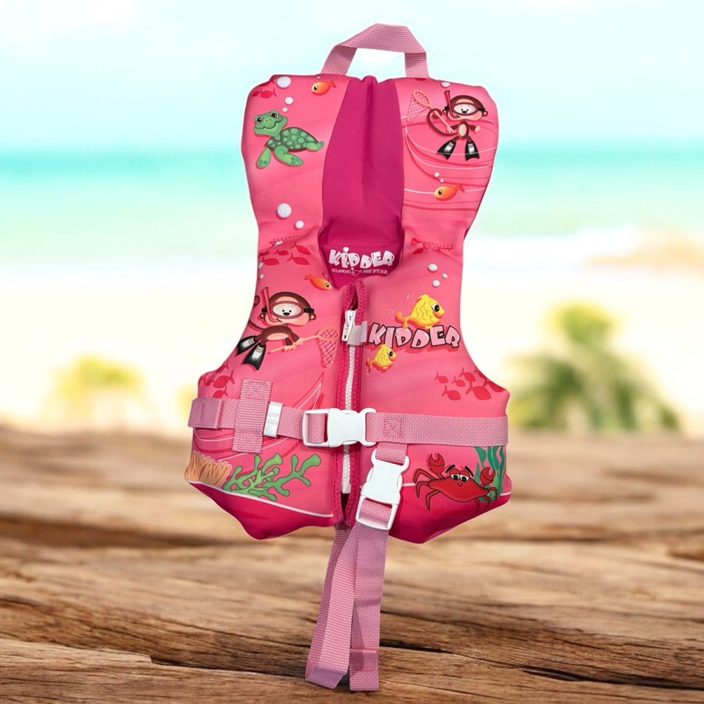 NWOT Kidder USCG Approved Infant LifeVest Type 2 Boating Vest Pink 0-30lbs
